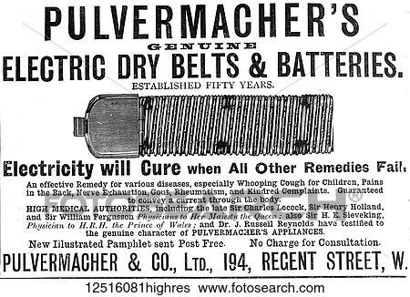 Stock Photograph - The Graphic Newspaper/Magazine June 1st 1897, Queens Victoria's Diamond Jubilee. Pulvermacher's genuine electic dry belts & batteries. Advertisement form theGraphic. Fotosearch