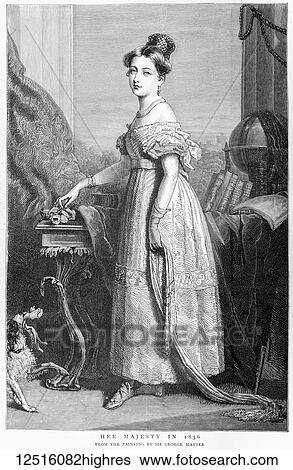 Stock Photograph - The Graphic Newspaper/Magazine June 1st 1897, Queens Victoria's Diamond Jubilee. Her Majesty Queen Victoria in 1836. Fotosearch