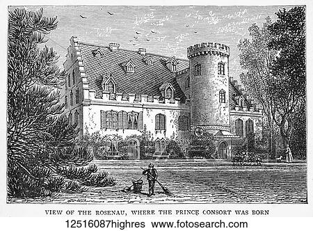 Stock Photograph - The Graphic Newspaper/Magazine June 1st 1897, Queens Victoria's Diamond Jubilee. View of Rosenau, where the Prince Consort was born.. Fotosearch