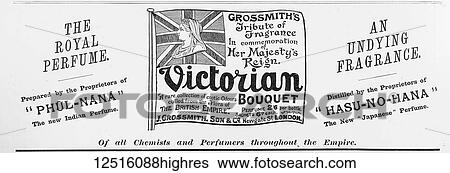 Stock Photograph - The Graphic Newspaper/Magazine June 1st 1897, Queens Victoria's Diamond Jubilee. Advertisement for the Royal Perfume, Grossmith's tribute of fragrance. Fotosearch