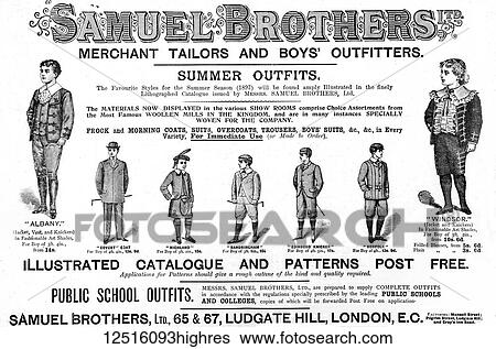 The Graphic Newspaper/Magazine June 1st 1897, Queens Victoria's Diamond Jubilee. An advertisement for Samuel Brothers merchant tailors and outfitter, illustrated clothes include Albany, Covert coat, Highland, Sandringham, Edinborough, Knicker, Norfolk and... View Large Photo Image Stock Photograph - The Graphic Newspaper/Magazine June 1st 1897, Queens Victoria's Diamond Jubilee. An advertisement for Samuel Brothers merchant tailors and outfitter, illustrated clothes include Albany, Covert coat, Highland, Sandringham, Edinborough, Knicker, Norfolk and.... Fotosearch