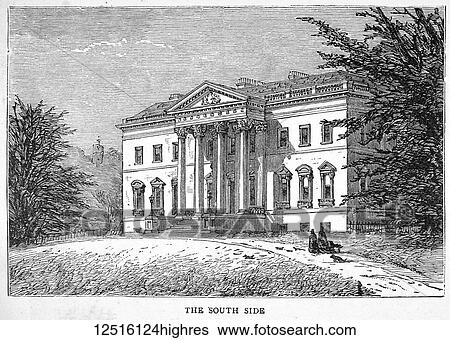 Stock Photograph - The Graphic Newspaper/Magazine June 1st 1897, Queens Victoria's Diamond Jubilee. South Side of Claremont House where her majesty Queen Victoria spent the happiest days of her childhood. Fotosearch