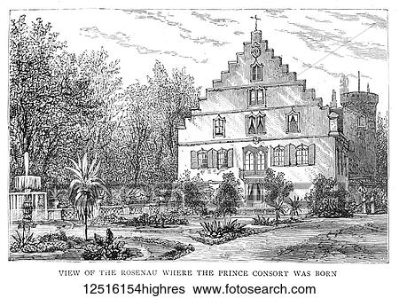 Stock Photograph - The Graphic Newspaper/Magazine June 1st 1897, Queens Victoria's Diamond Jubilee. View of Rosenau, where the Prince ponsort was born. Fotosearch