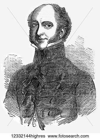 Stock Photograph - The Illustrated London News etching from 1854. Portrait, Brigadier General Tylden. Colonel William Burton Tylden (8 April 1790 22 September 1854) was a British Army officer of the Royal Engineers who served for 43 years at home and abroad.. Fotosearch