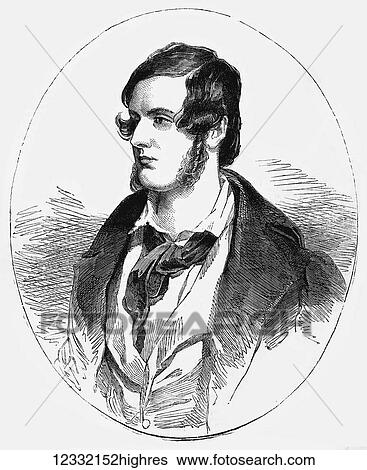 Stock Photograph - The Illustrated London News etching from 1854. Portrait of Mr R Herbert, M. P. Mover of the address to her majesty in the house of commons. Fotosearch