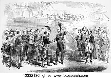 The Illustrated London News etching from 1854. Meeting of Prince Albert and the Emperor of the French at Boulogne View Large Photo Image Stock Photograph - The Illustrated London News etching from 1854. Meeting of Prince Albert and the Emperor of the French at Boulogne. Fotosearch