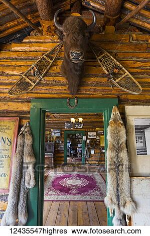 Stock Photograph - The interior of the Sullivan Roadhouse Historical Museum in Delta Junction, Alaska, United States of America. Fotosearch