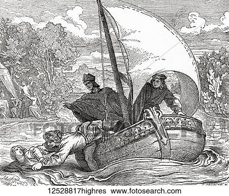 Stock Photograph - The kidnapping of Henry IV under the leadership of Archbishop Anno II of Cologne during The Coup of Kaiserswerth in 1062. Henry IV, 1050 1106. King of the Germans and Holy Roman Emperor. From Ward and Lock's Illustrated History of the World,.... Fotosearch