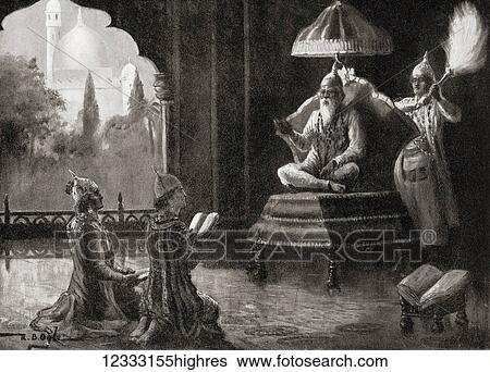 Stock Photograph - The medieval reformer Kabir and his sons, 1510. Kabir, 15th-century Indian mystic poet and saint. From Hutchinson's History of the Nations, published 1915.. Fotosearch