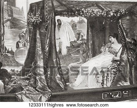 The meeting of Antony and Cleopatra at Tarsus, Turkey 41 BC. Cleopatra VII Philopator, 69 - 30 BC. Last active ruler of Ptolemaic Egypt. Marcus Antonius, 83 BC 30 BC, aka Mark or Marc Antony. Roman politician and general. From Hutchinson's... View Large Photo Image Stock Photograph - The meeting of Antony and Cleopatra at Tarsus, Turkey 41 BC. Cleopatra VII Philopator, 69 - 30 BC. Last active ruler of Ptolemaic Egypt. Marcus Antonius, 83 BC 30 BC, aka Mark or Marc Antony. Roman politician and general. From Hutchinson's.... Fotosearch