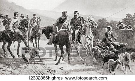 Stock Photograph - The meeting of Garibaldi and Victor Emmanuel II at Teano, Italy in 1860. Giuseppe Garibaldi, 1807 - 1882. Italian general, politician and nationalist. Victor Emmanuel II, 1820-1878. King of Sardinia-Piedmont who became the first King of a united.... Fotosearch