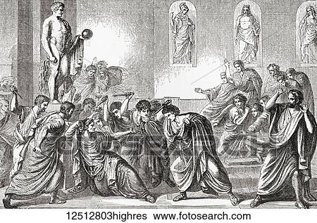 The murder of Julius Caesar, 44 BC. Gaius Julius Caesar, 100 - 44 BC, aka Julius Caesar. Roman politician and general. From Ward and Lock's Illustrated History of the World, published c. 1882. View Large Photo Image Stock Photograph - The murder of Julius Caesar, 44 BC. Gaius Julius Caesar, 100 - 44 BC, aka Julius Caesar. Roman politician and general. From Ward and Lock's Illustrated History of the World, published c. 1882.. Fotosearch