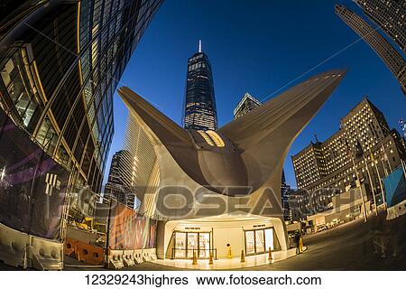 Stock Photograph - The Oculus By The World Trade Center; New York City, New York, United States Of America. Fotosearch