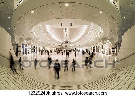 Stock Photograph - The Oculus Transit Hub; New York City, New York, United States Of America. Fotosearch