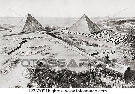 The pyramids at Giza, Egypt. From Hutchinson's History of the Nations, published 1915. View Large Photo Image Stock Photograph - The pyramids at Giza, Egypt. From Hutchinson's History of the Nations, published 1915.. Fotosearch