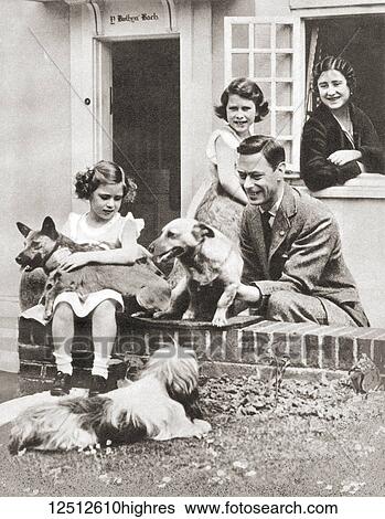 The Royal family in 1936. George VI, 1895 1952. King of the United Kingdom and the Dominions of the British Commonwealth. Queen Elizabeth, The Queen Mother. Elizabeth Angela Marguerite Bowes-Lyon, 1900 2002. Wife of King George VI and mother of... View Large Photo Image Stock Photograph - The Royal family in 1936. George VI, 1895 1952. King of the United Kingdom and the Dominions of the British Commonwealth. Queen Elizabeth, The Queen Mother. Elizabeth Angela Marguerite Bowes-Lyon, 1900 2002. Wife of King George VI and mother of.... Fotosearch