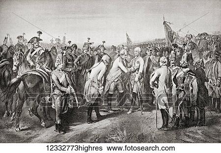 Stock Photograph - The Second Battle of Neerwinden, Austrian Netherlands, 18 March 1793, fought between the Republican French army and the Coalition army's Habsburg Austrians together with a small contingent of allied Dutch Republic. The Archduke, Charles of Austria is.... Fotosearch