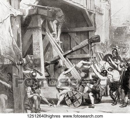 Stock Photograph - The siege of Carthage by the Romans, c. 149 BC 146 BC. From Hutchinson's History of the Nations, published 1915.. Fotosearch