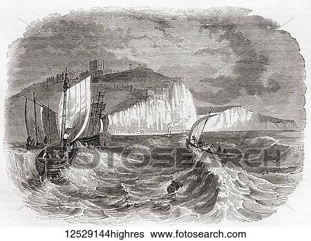The White Cliffs of Dover, Kent, England. From Old England: A Pictorial Museum, published 1847. View Large Photo Image Stock Photograph - The White Cliffs of Dover, Kent, England. From Old England: A Pictorial Museum, published 1847.. Fotosearch