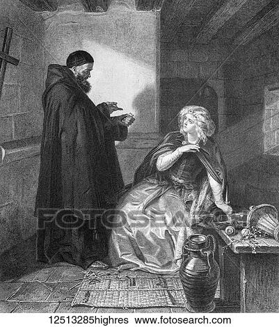The Works of Shakspere (Imperial Edition) edited by Charles Knight. An etched drawing Published by Virtue & Co Ltd 1870. William Shakespeare. Juliet in the cell of Friar Lawrence from Romeo and Juliet View Large Photo Image Stock Photograph - The Works of Shakspere (Imperial Edition) edited by Charles Knight. An etched drawing Published by Virtue & Co Ltd 1870. William Shakespeare. Juliet in the cell of Friar Lawrence from Romeo and Juliet. Fotosearch
