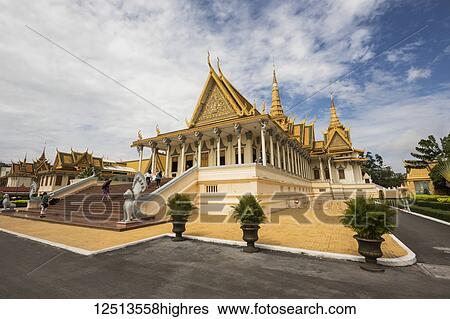 Throne hall inside the Royal Palace complex; Phnom Penh, Cambodia View Large Photo Image Stock Photograph - Throne hall inside the Royal Palace complex; Phnom Penh, Cambodia. Fotosearch