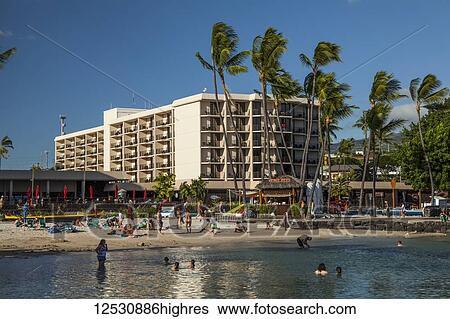 Tourists at King Kamehameha Hotel; Kailua-Kona, Island of Hawaii, Hawaii, United States of America View Large Photo Image Stock Photograph - Tourists at King Kamehameha Hotel; Kailua-Kona, Island of Hawaii, Hawaii, United States of America. Fotosearch
