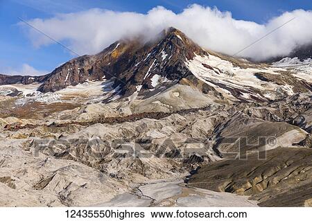 Trident Volcano rises above the rugged ash-covered Knife Creek Glaciers in Katmai National Park; Alaska, United States of America View Large Photo Image Stock Photograph - Trident Volcano rises above the rugged ash-covered Knife Creek Glaciers in Katmai National Park; Alaska, United States of America. Fotosearch