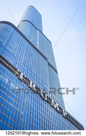 Trump International Hotel And Tower Chicago Illli0is United States Of America Stock Photograph - 