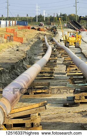 Twin pipeline under construction; Calgary, Alberta, Canada View Large Photo Image Stock Photograph - Twin pipeline under construction; Calgary, Alberta, Canada. Fotosearch