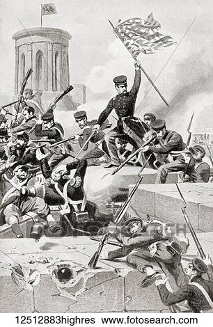 United States Marines storming Chapultepec castle, Mexico city, under an American flag during the Mexican-American War in 1847. From Hutchinson's History of the Nations, published 1915. View Large Photo Image Stock Photograph - United States Marines storming Chapultepec castle, Mexico city, under an American flag during the Mexican-American War in 1847. From Hutchinson's History of the Nations, published 1915.. Fotosearch