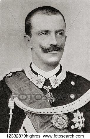 Stock Photograph - Victor Emmanuel III, 1869 1947. King of Italy. From Hutchinson's History of the Nations, published 1915.. Fotosearch