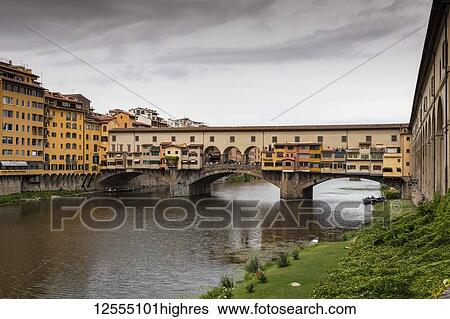 View of the River Arno in Florence, including the Ponte Vecchio; Florence, Italy View Large Photo Image Stock Photograph - View of the River Arno in Florence, including the Ponte Vecchio; Florence, Italy. Fotosearch