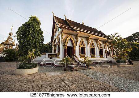 Stock Photograph - Wat Luang; Pakse, Champasak, Laos. Fotosearch