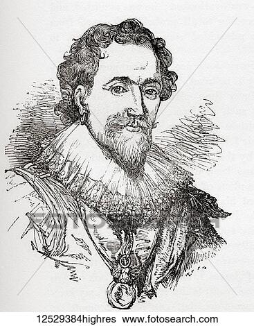 Stock Photograph - William Herbert, 3rd Earl of Pembroke, 1580 1630. English nobleman, politician, and courtier. From Old England: A Pictorial Museum, published 1847.. Fotosearch