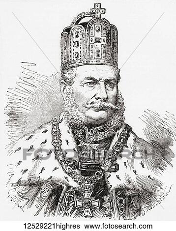 Stock Photograph - William I, 1797 1888. King of Prussia from1861 and the first German Emperor, 1871 - 1888. From Ward and Lock's Illustrated History of the World, published c. 1882.. Fotosearch