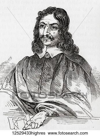 Stock Photograph - William Lilly, 1602 1681. English astrologer, author, translator and astrological consultant. From Old England: A Pictorial Museum, published 1847.. Fotosearch