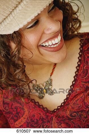 Woman laughs View Large Photo Image Stock Photo - Woman laughs. Fotosearch