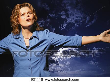 Stock Photo - Woman singing. Fotosearch