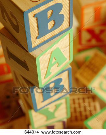 Picture - Wooden toy blocks. Fotosearch