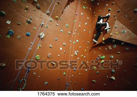 Stock Photography - A climbing wall. Fotosearch