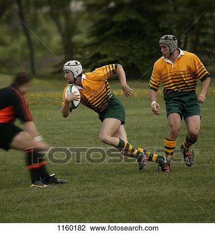Stock Image - A rugby game. Fotosearch