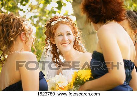 Bride and bridesmaids View Large Photo Image Stock Image - Bride and bridesmaids. Fotosearch