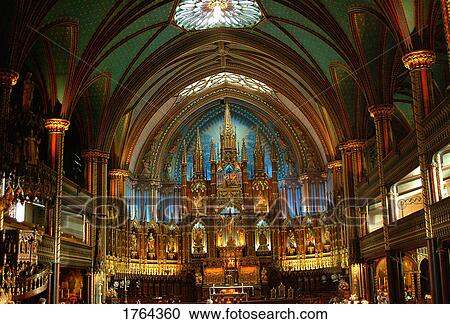 Stock Image - Cathedral in Montreal. Fotosearch