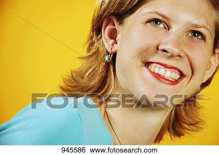 Closeup of woman's face View Large Photo Image Stock Photograph - Closeup of woman's face. Fotosearch