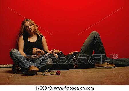 Couple hang out together View Large Photo Image Stock Photo - Couple hang out together. Fotosearch