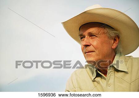 Stock Photograph - Cowboy stare. Fotosearch