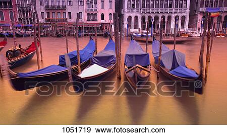 Stock Photo - Gondolas on the Grand Canal Venice Italy. Fotosearch