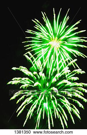 Green fireworks View Large Photo Image Stock Image - Green fireworks. Fotosearch