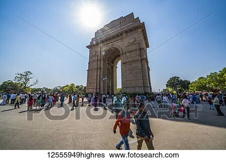India Gate; Delhi, India View Large Photo Image Stock Photograph - India Gate; Delhi, India. Fotosearch