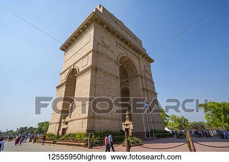 India Gate; Delhi, India View Large Photo Image Stock Photograph - India Gate; Delhi, India. Fotosearch